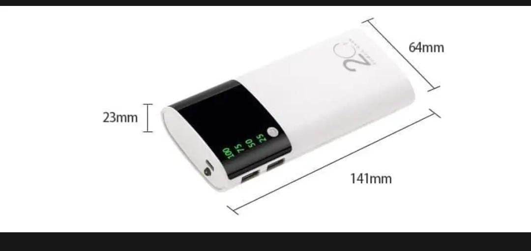20000mah Powerbank LED Lighting Display External Battery Portable Charger - Al-Raheem Imports