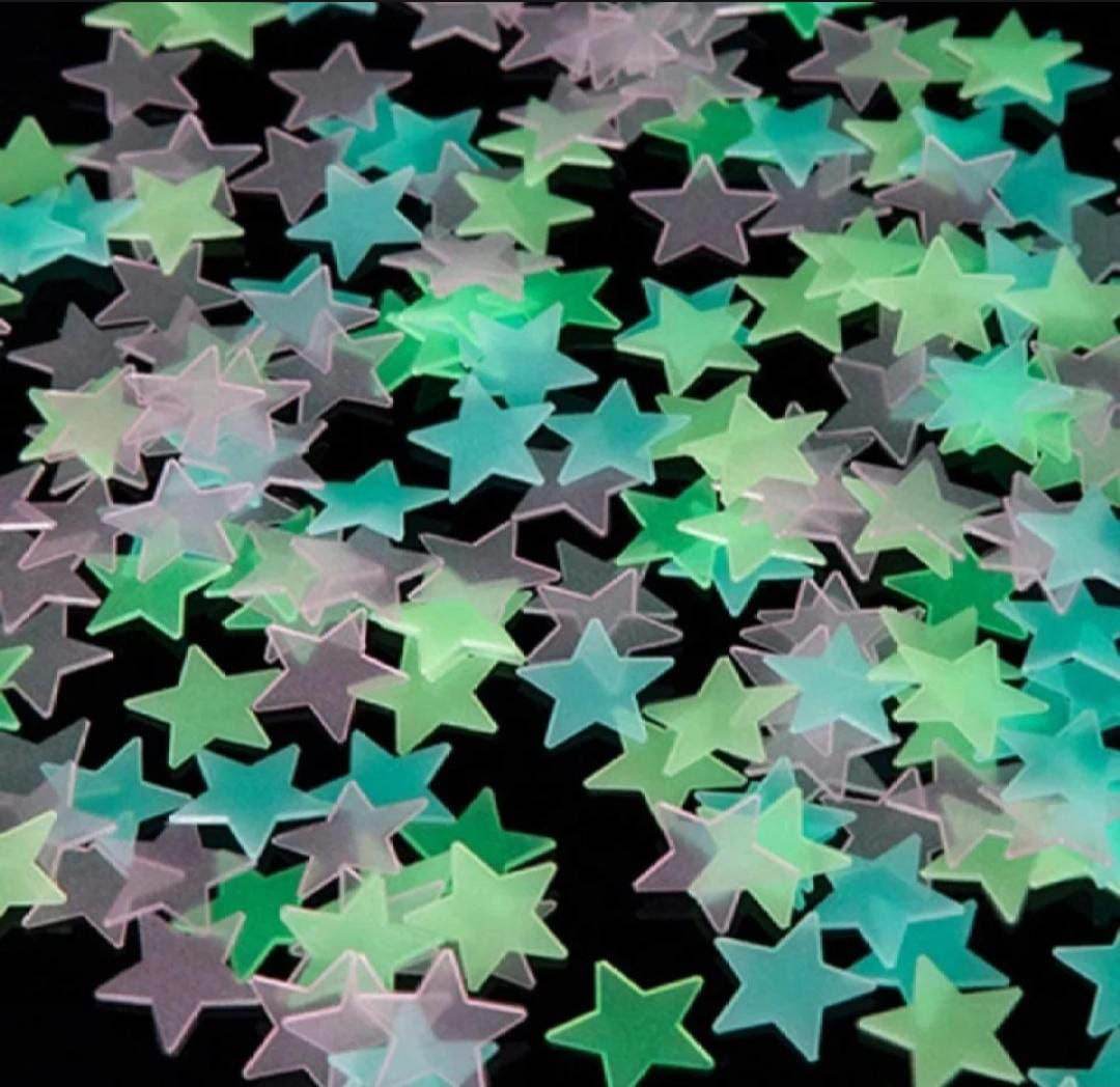 100 Pcs Glow In The Dark Stars Wall Stickers - Al-Raheem Imports