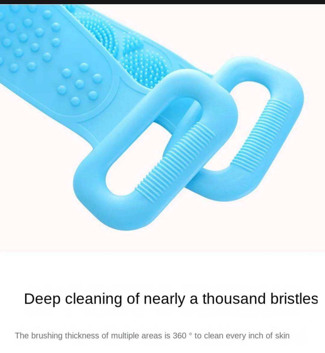 Pack Of 4 Silicone Back Scrubber Soft Loofah Bath Towel And Massage Belt - Al-Raheem Imports