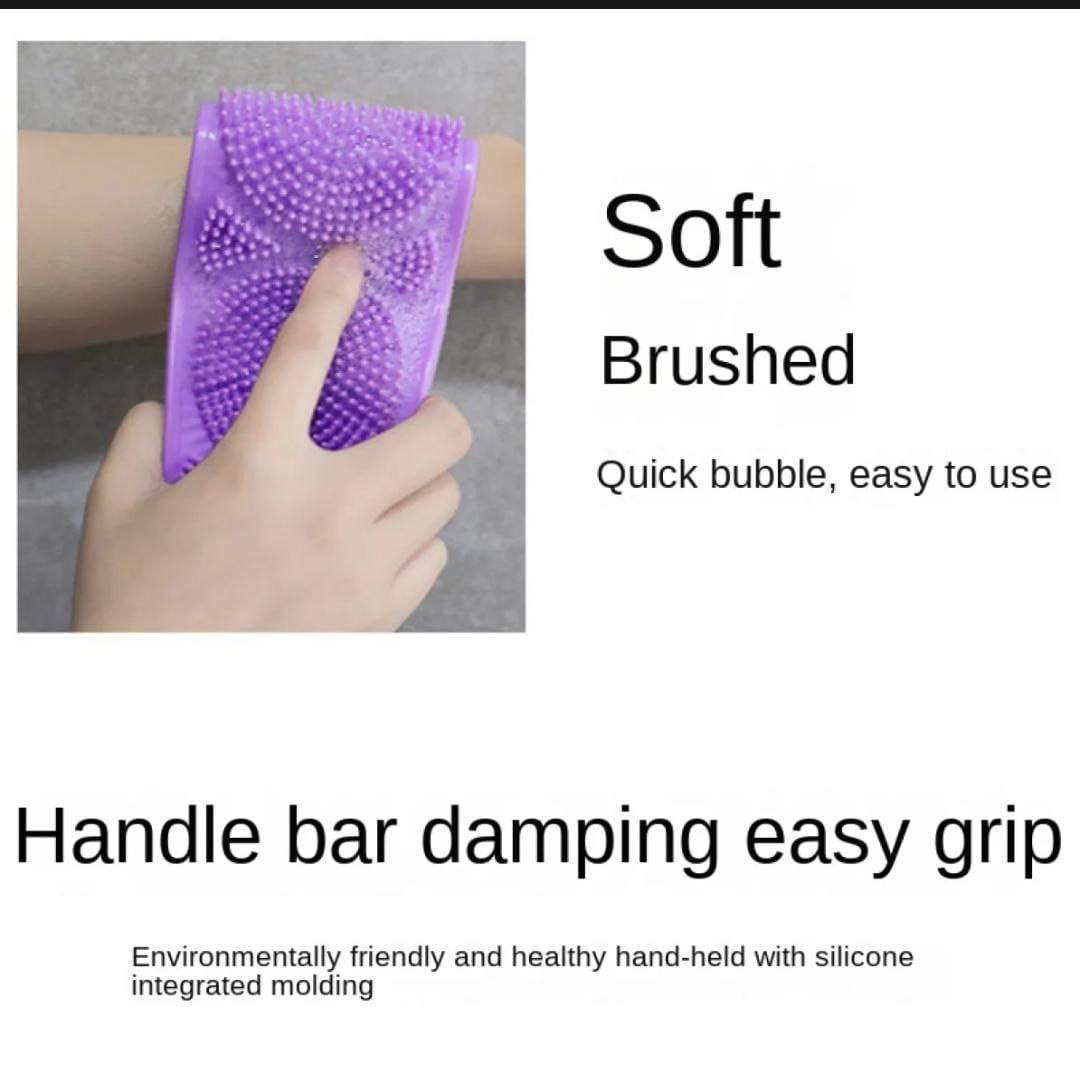 Pack Of 4 Silicone Back Scrubber Soft Loofah Bath Towel And Massage Belt - Al-Raheem Imports