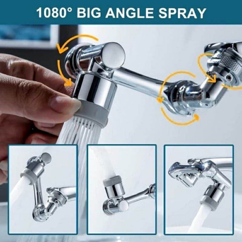 Multi Functional Anti Splash Kitchen And Bathroom Faucet Extender With 1080° Rotation And Filter - Al-Raheem Imports