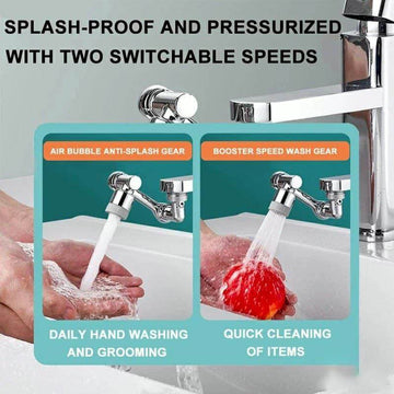 Multi Functional Anti Splash Kitchen And Bathroom Faucet Extender With 1080° Rotation And Filter - Al-Raheem Imports