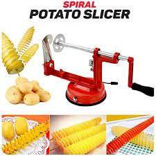 High Quality Stainless Steel Spiral Potato Slicer With Non-Slip Rubber Feet - Al-Raheem Imports