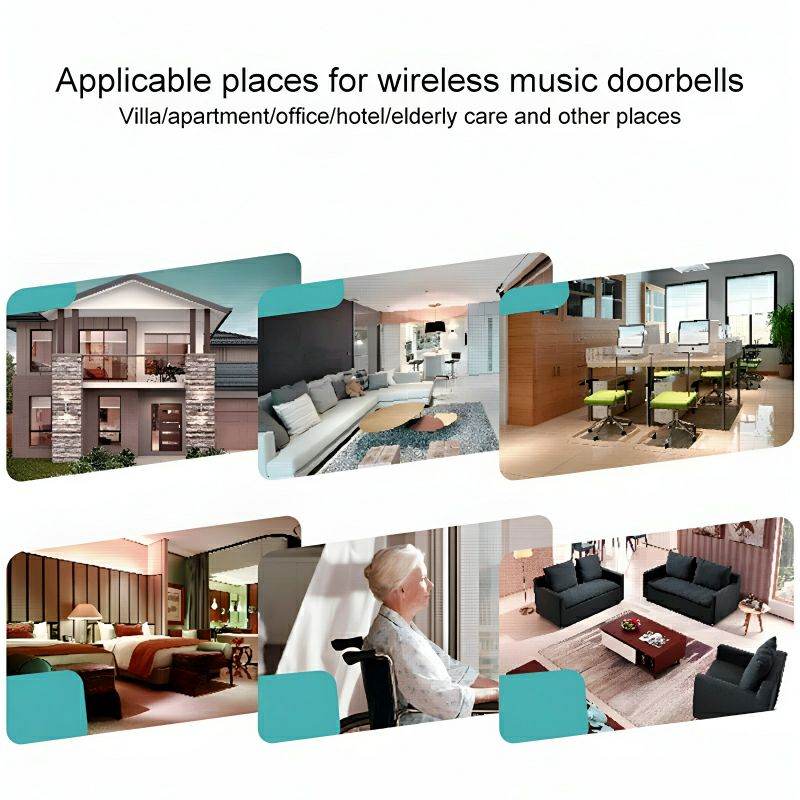 VOYE V012A Home Music Remote Control Wireless Doorbell With 38 Polyphony Sounds - Al-Raheem Imports