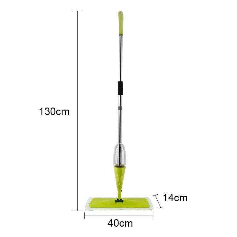 Household Flat Floor Mop Micro Fiber Spray Mop Cleaner Water Spraying Flat Mop Head Home Cleaning Tool - Al-Raheem Imports