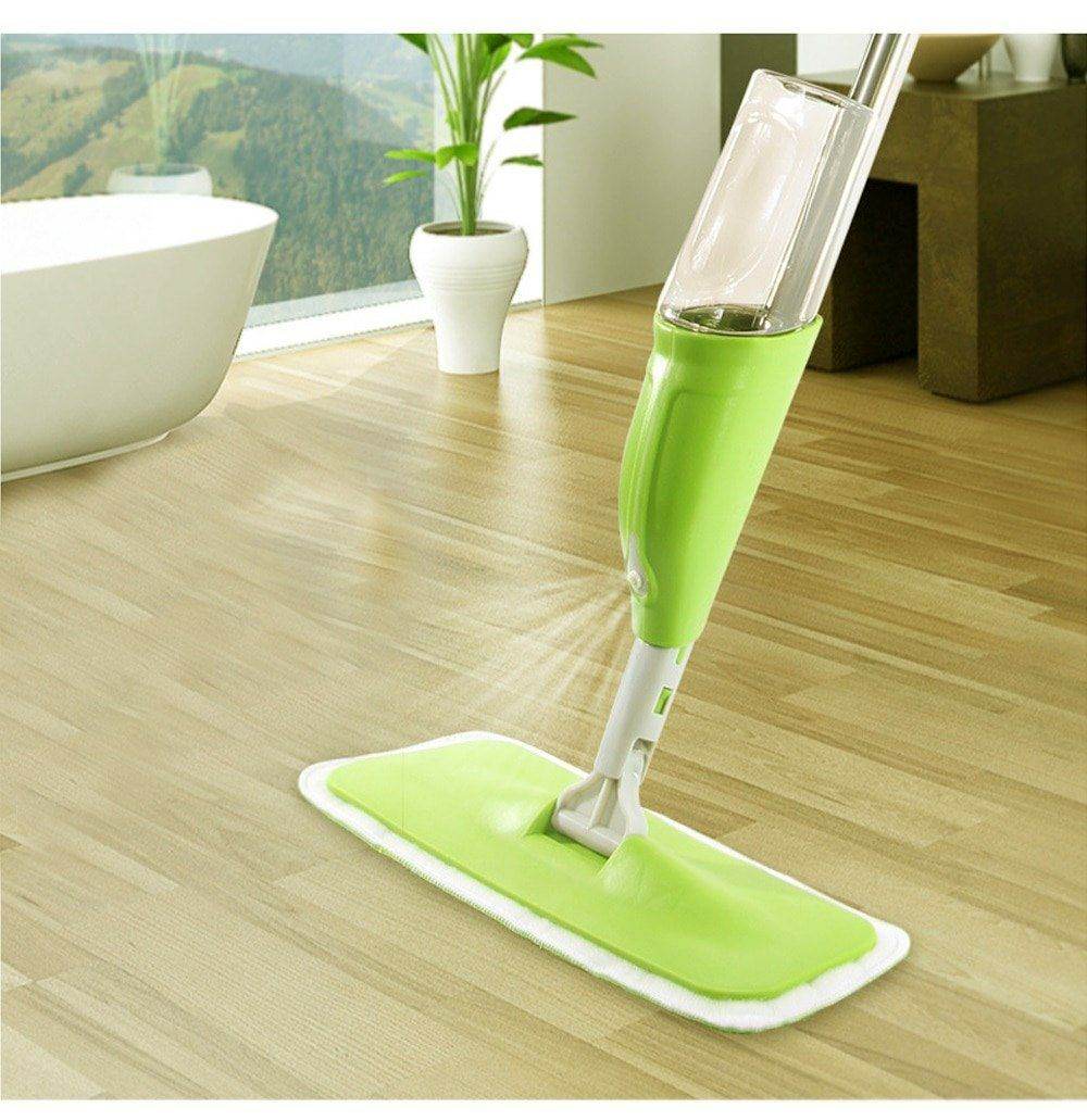 Household Flat Floor Mop Micro Fiber Spray Mop Cleaner Water Spraying Flat Mop Head Home Cleaning Tool - Al-Raheem Imports