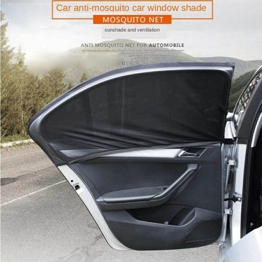 4Pcs Car Window Sun Shade Universal Vehicle Sun Protection Window Mesh Elastic Cover - Al-Raheem Imports