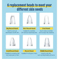 Multi-Functional Rechargeable 6 Suction Heads Blackhead Whitehead Extractor Remover Device Suction Tool - Al-Raheem Imports