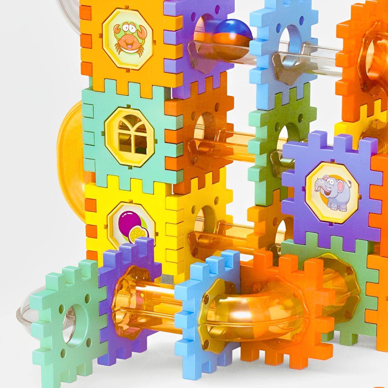 125Pcs DIY Creative Pipeline Rolling Ball Building Blocks Marble Drop Set - Al-Raheem Imports