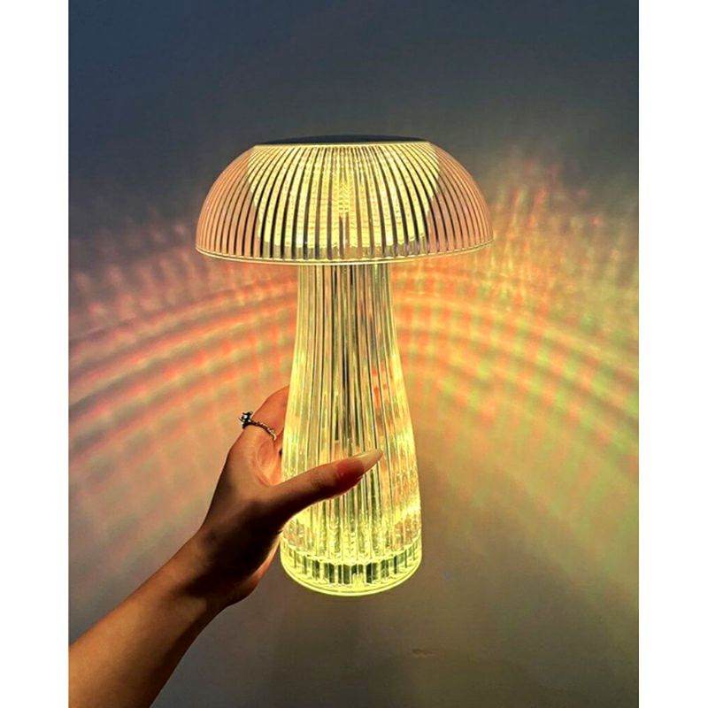 Mushroom Shape USB Rechargeable RGB Lighting Touch And Remote Control Table Lamp - Al-Raheem Imports