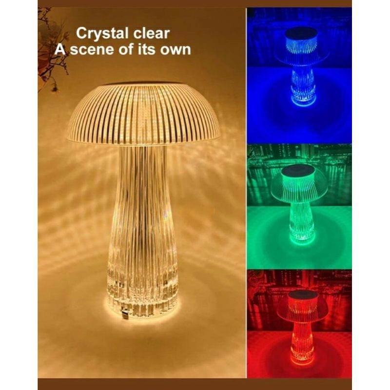 Mushroom Shape USB Rechargeable RGB Lighting Touch And Remote Control Table Lamp - Al-Raheem Imports