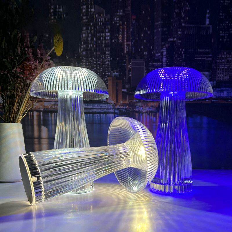 Mushroom Shape USB Rechargeable RGB Lighting Touch And Remote Control Table Lamp - Al-Raheem Imports