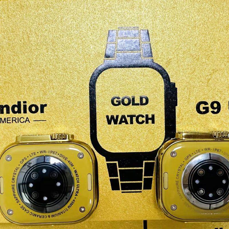 Fendior American Gold Edition G9 Ultra Pro Series 8 Smart Watch With 3 Extra Straps - Al-Raheem Imports