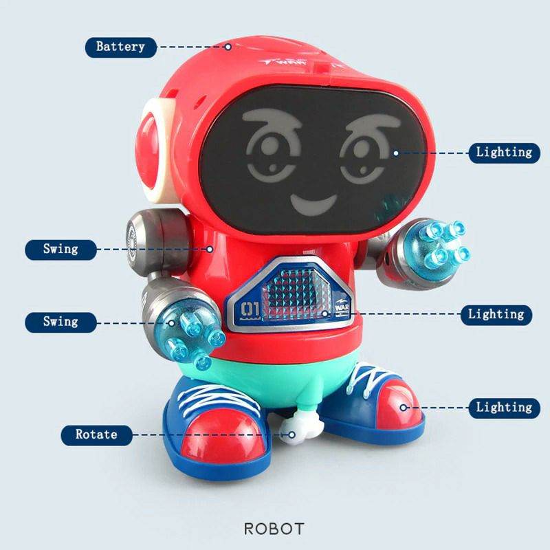 Children Electric Dancing Robot With Light , Music And Walking Toy For Kids - Al-Raheem Imports