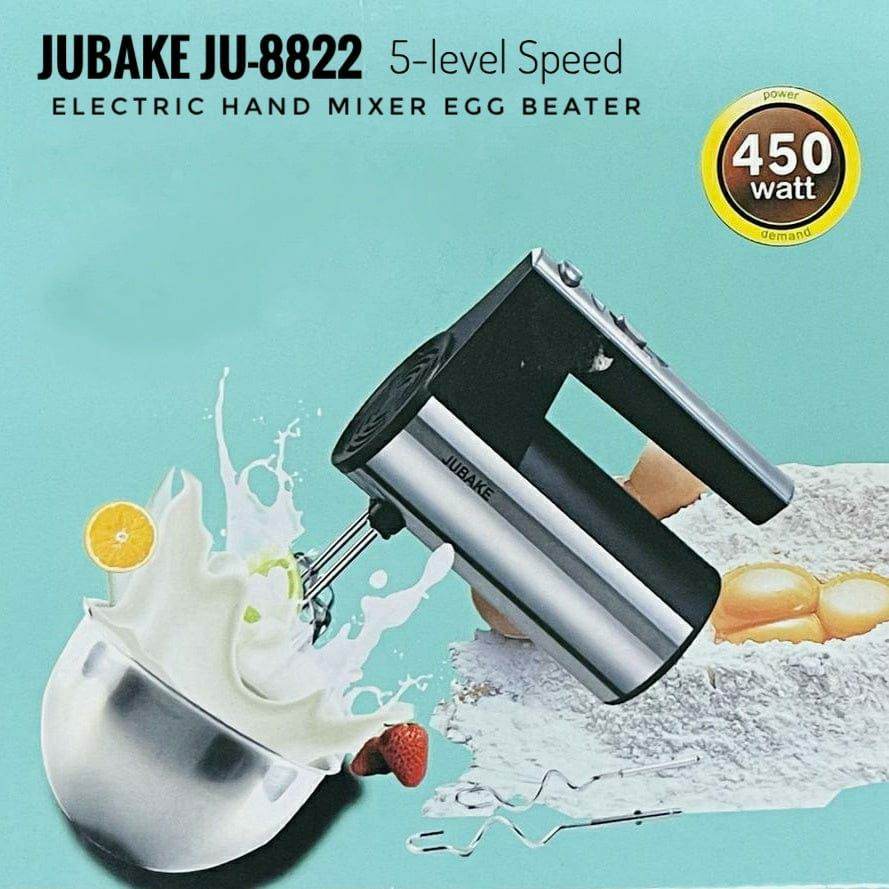 Jubake Food mixers Home Use 5 Speed Cake Egg Beater Hand Held Mixer With Turbo Function Dough Blender Egg Beater Hand Mixer Kitchen Tools - Al-Raheem Imports