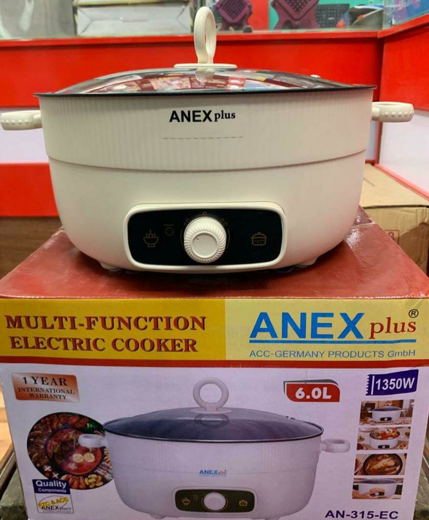 ANEX Plus 6.0L Multi Function Electric Cooker 1350W Power - Al-Raheem Imports
