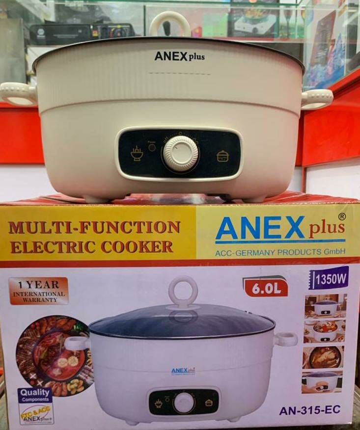ANEX Plus 6.0L Multi Function Electric Cooker 1350W Power - Al-Raheem Imports