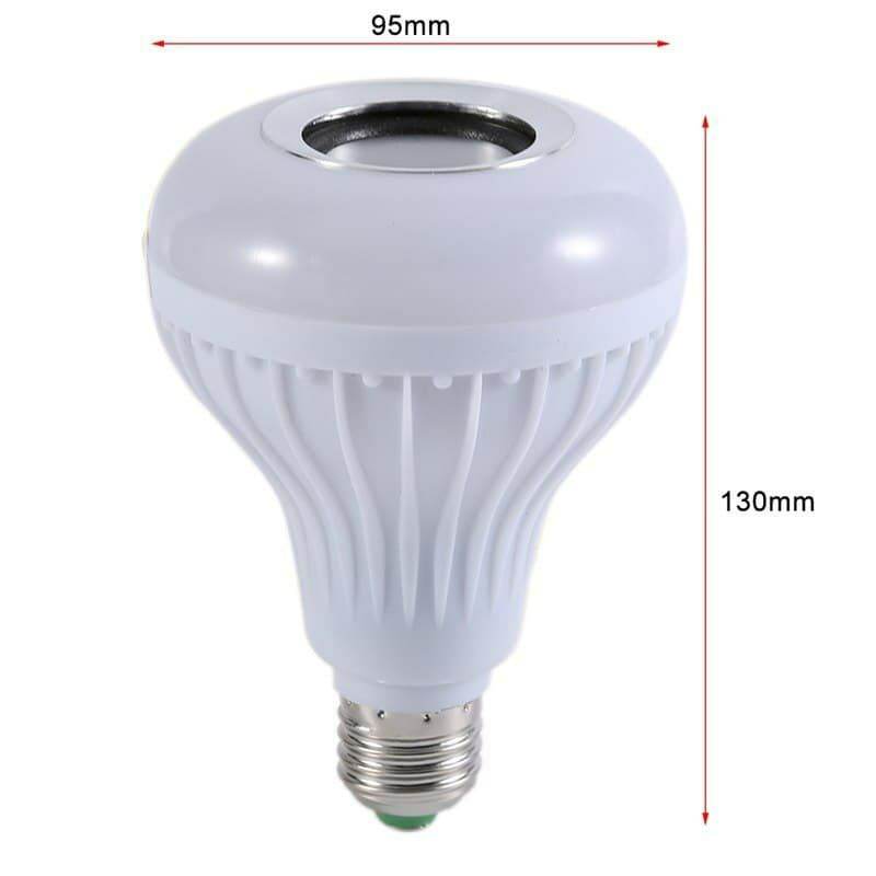 Wireless Bluetooth Speaker 12W RGB Bulb Lamp Smart Led Music Player Audio With Remote Control - Al-Raheem Imports