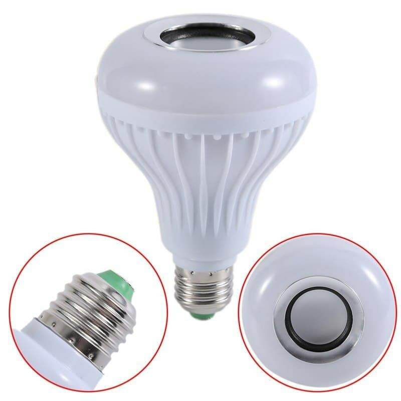 Wireless Bluetooth Speaker 12W RGB Bulb Lamp Smart Led Music Player Audio With Remote Control - Al-Raheem Imports