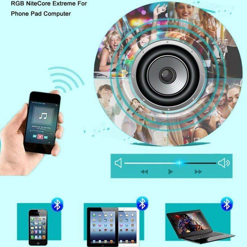 Wireless Bluetooth Speaker 12W RGB Bulb Lamp Smart Led Music Player Audio With Remote Control - Al-Raheem Imports