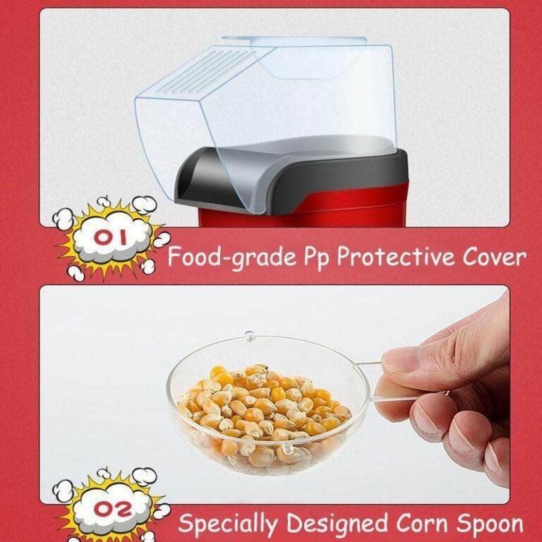 1200W Oil Free Popcorn Maker Machine with Measuring Cup - Al-Raheem Imports