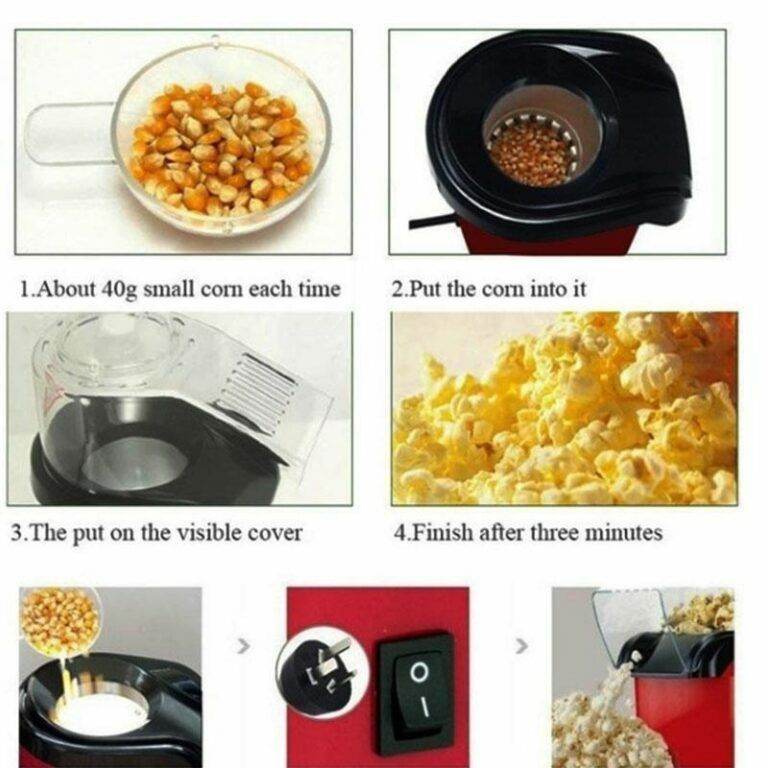 1200W Oil Free Popcorn Maker Machine with Measuring Cup - Al-Raheem Imports
