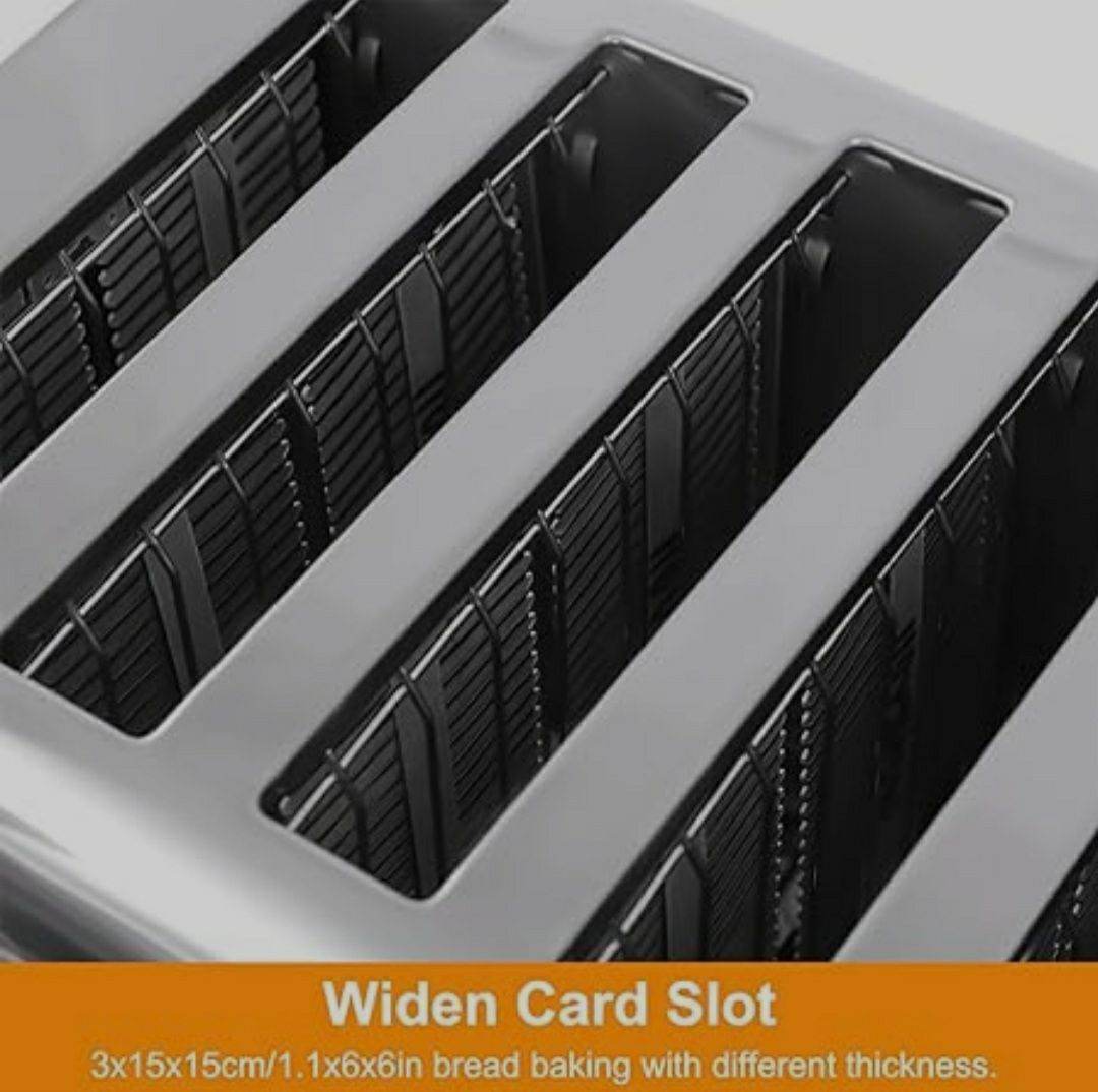 Commercial 6 Slice Stainless Steel Toaster Heavy Duty, Wide Slots, Adjustable Timer - Al-Raheem Imports