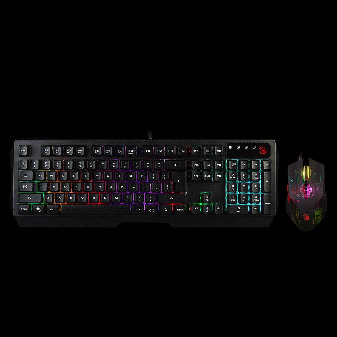 Bloody Q1300 Illuminate Gaming Keyboard & Mouse Combo - Al-Raheem Imports