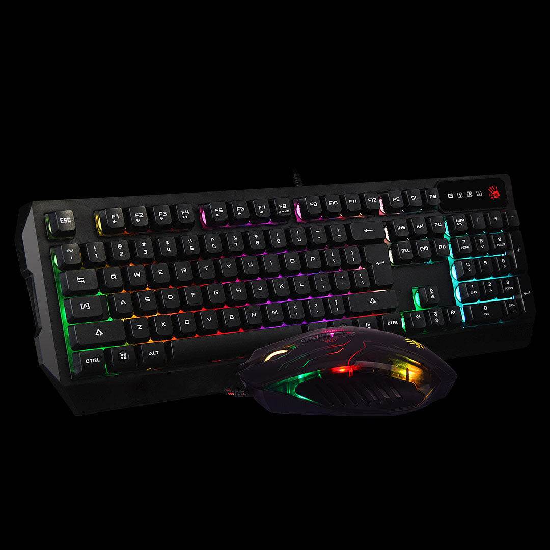 Bloody Q1300 Illuminate Gaming Keyboard & Mouse Combo - Al-Raheem Imports