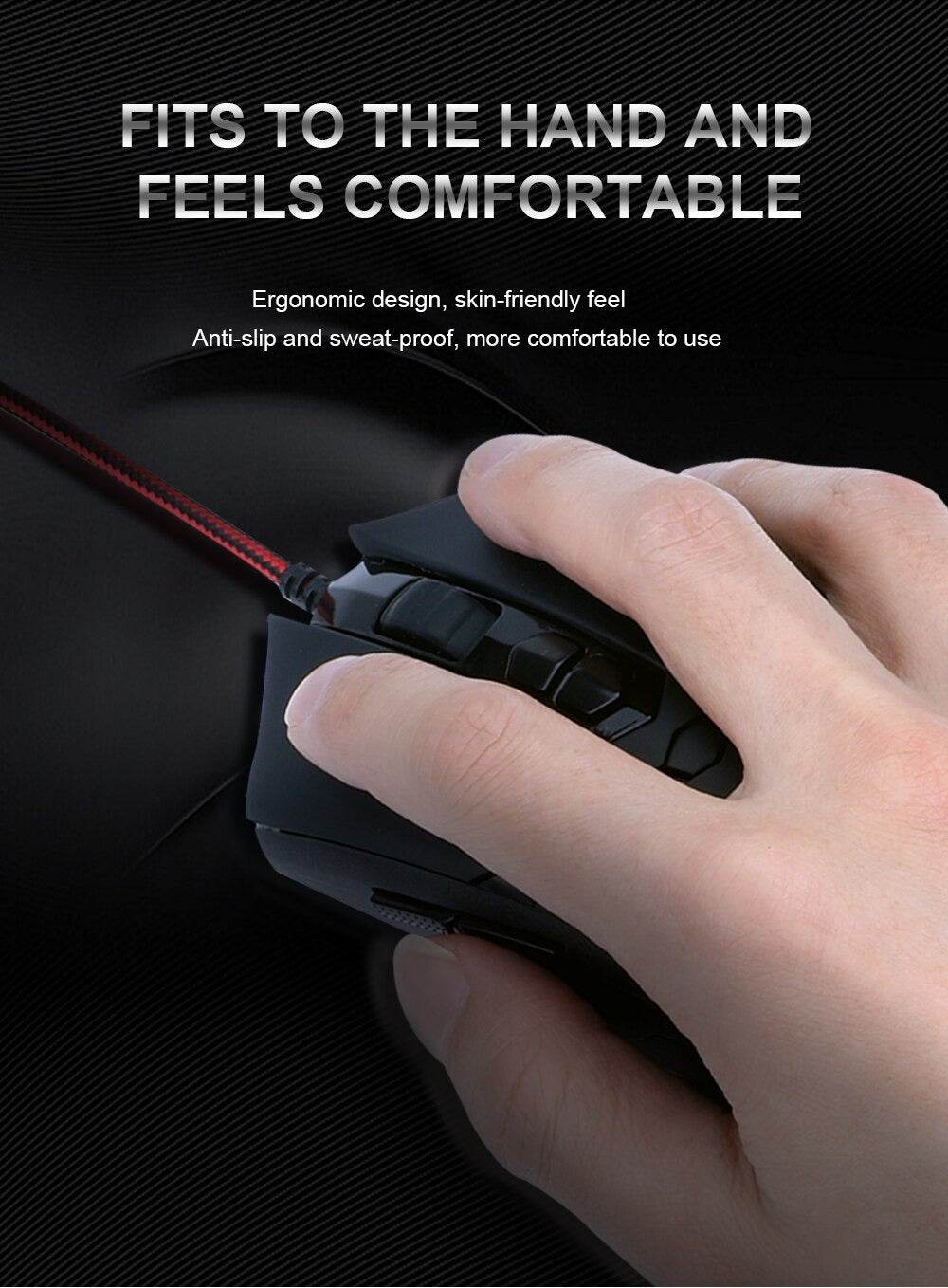 Redragon NEMEANLION 2 M602 USB Wired Gaming Computer Mouse 7200DPI 6 Buttons RGB - Al-Raheem Imports