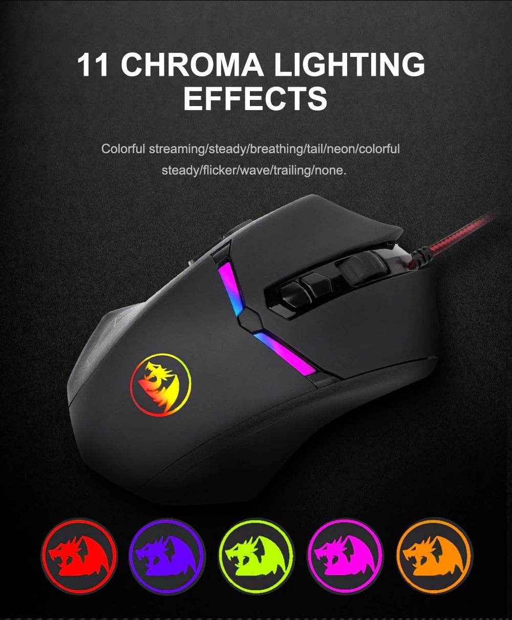 Redragon NEMEANLION 2 M602 USB Wired Gaming Computer Mouse 7200DPI 6 Buttons RGB - Al-Raheem Imports