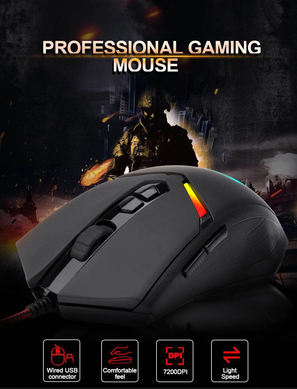 Redragon NEMEANLION 2 M602 USB Wired Gaming Computer Mouse 7200DPI 6 Buttons RGB - Al-Raheem Imports