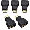 5pcs Mini HDMI To HDMI Adapter Gold Plated Male To Female HDMI 1.4 3D Extension Adapter 1080P Converter For HDTV Tablet Camera - Al-Raheem Imports