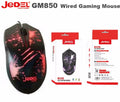 Jedel GM850 USB Gaming Mouse LED Lighting Wired Optical Mouse - Al-Raheem Imports