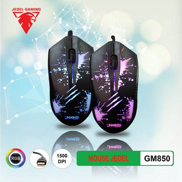 Jedel GM850 USB Gaming Mouse LED Lighting Wired Optical Mouse - Al-Raheem Imports