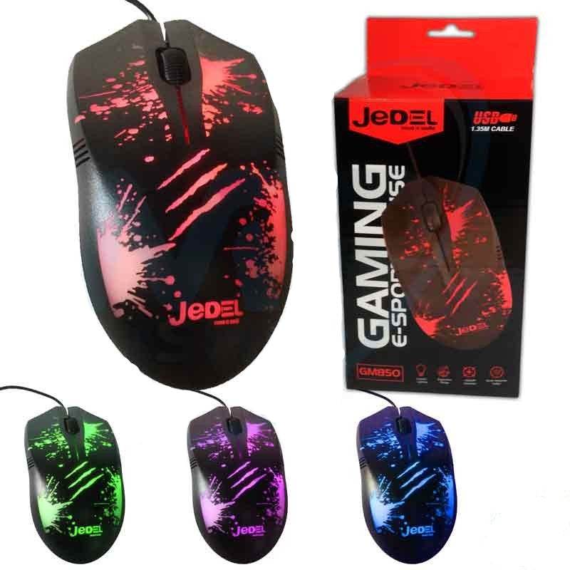 Jedel GM850 USB Gaming Mouse LED Lighting Wired Optical Mouse - Al-Raheem Imports