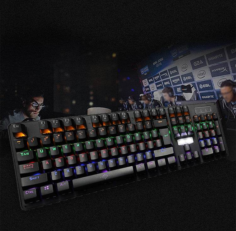 BOSSTON MK912 Wired Mechanical Keyboard RGB Keyclick Colorful Backlight USB Luminous Keyboard - Al-Raheem Imports