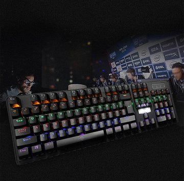 BOSSTON MK912 Wired Mechanical Keyboard RGB Keyclick Colorful Backlight USB Luminous Keyboard - Al-Raheem Imports