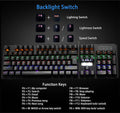 BOSSTON MK912 Wired Mechanical Keyboard RGB Keyclick Colorful Backlight USB Luminous Keyboard - Al-Raheem Imports