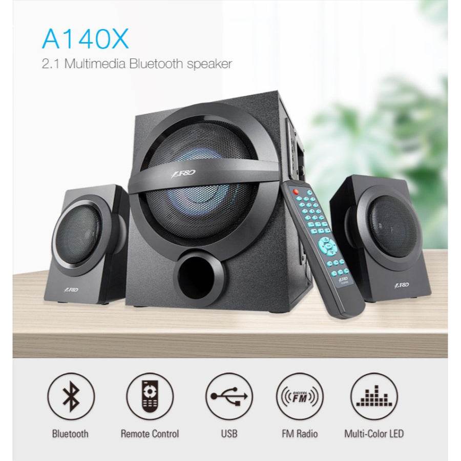 37W 2.1 Surround Bluetooth Multimedia Speakers With Multi Color LED - Al-Raheem Imports