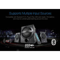37W 2.1 Surround Bluetooth Multimedia Speakers With Multi Color LED - Al-Raheem Imports