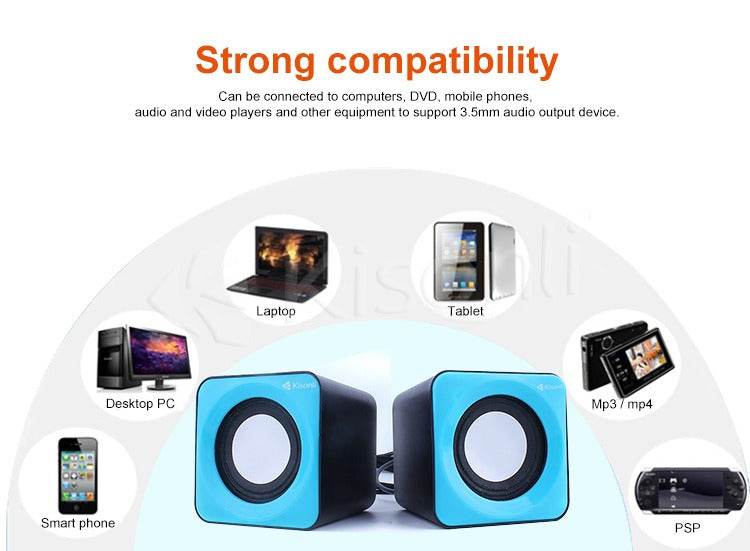 Kisonli Speakers V310 Multimedia Computer Speaker System Set - Al-Raheem Imports
