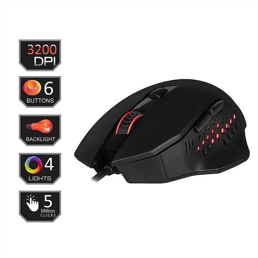Redragon Gainer M610 3200DPI Wired Optical Gaming Mouse - Al-Raheem Imports