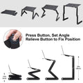 Laptop Stand With Adjustable Folding Ergonomic Design Notebook Desk For Home And Office - Al-Raheem Imports