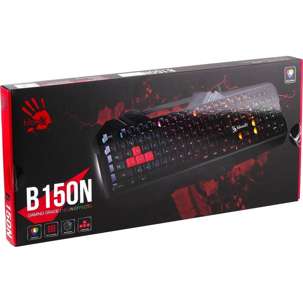 A4tech Bloody B150N Illuminate RGB Gaming Keyboard - Al-Raheem Imports