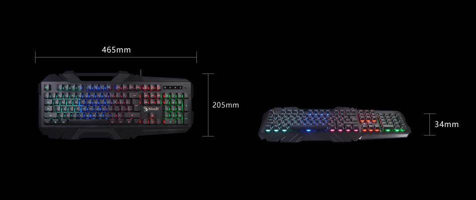 A4tech Bloody B150N Illuminate RGB Gaming Keyboard - Al-Raheem Imports