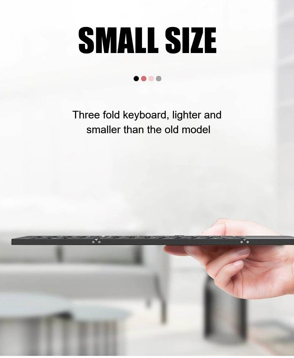 BT-033 Mini Folding Keyboard Touchpad Bluetooth 3.0 Wireless Keypad For Windows Android Ios - Al-Raheem Imports