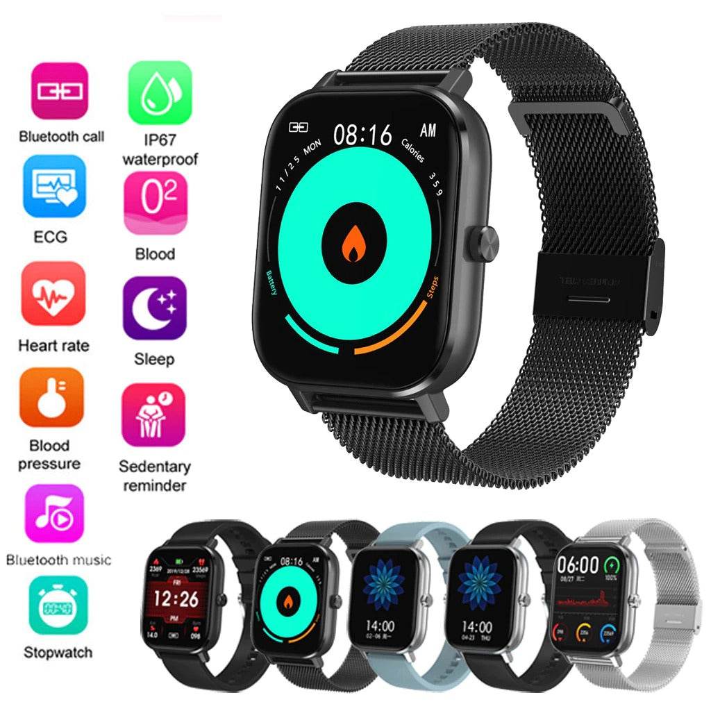 DT35 Smartwatch ECG Heart Rate Blood Pressure 1.54inch Bluetooth Call IP67 Waterproof - Al-Raheem Imports