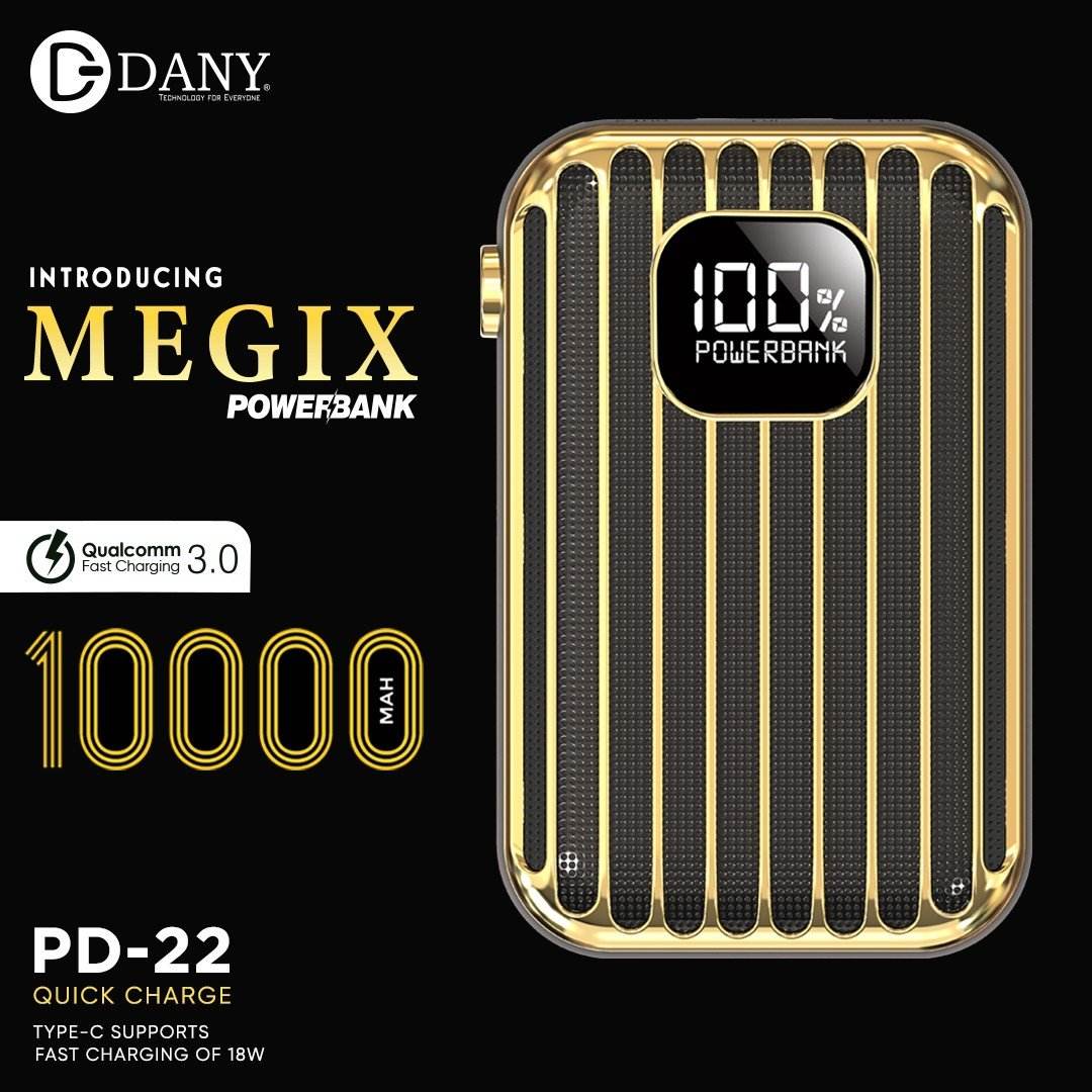10000mAh Danny Magix Power Bank QUALCOMM Quick Charge 3.0 - Al-Raheem Imports