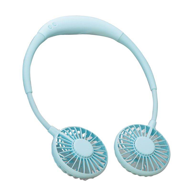 Hand Free Sports Dual Fan Portable Neck Band Hanging USB Battery Rechargeable Mini Cooler Fan - Al-Raheem Imports
